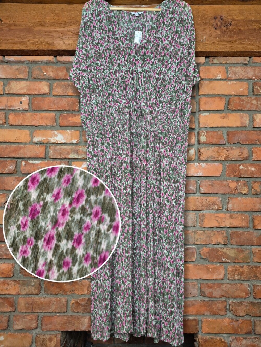 Reitmans NWT Plus Size Floral Smocked Waist Flutter Sleeve Maxi Dress 3X